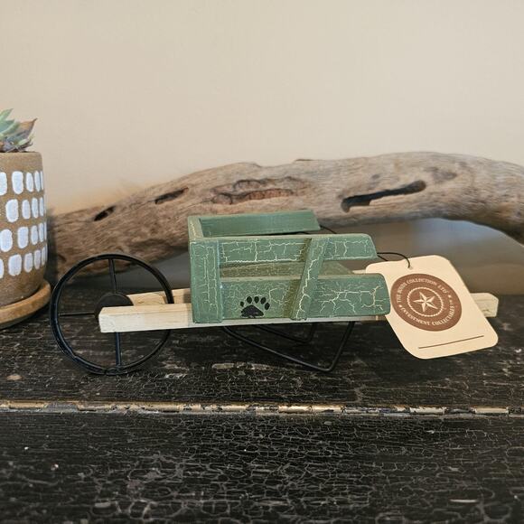 90s Boyds Bear Collection Handmade NWT Wheelbarrow - Picture 1 of 7